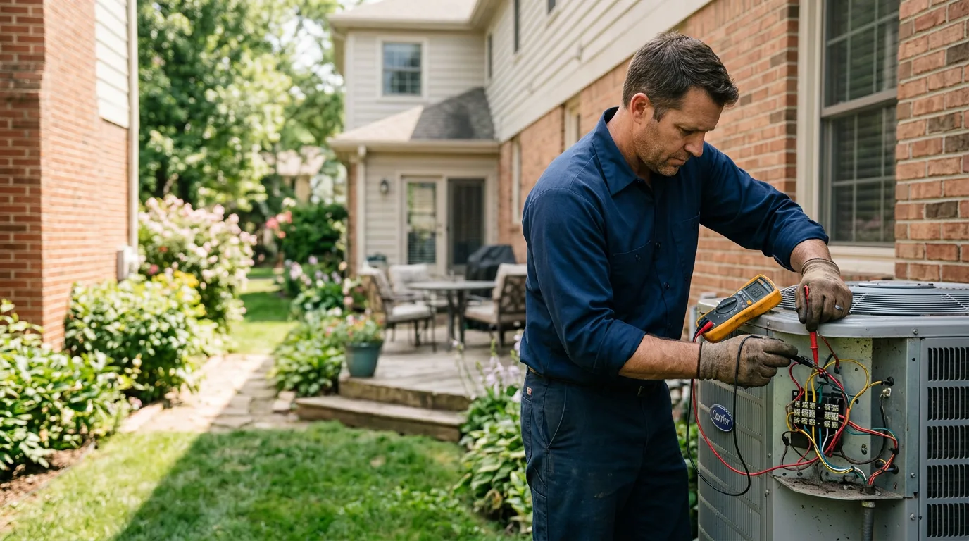 HVAC technician working near Taylorville, IL